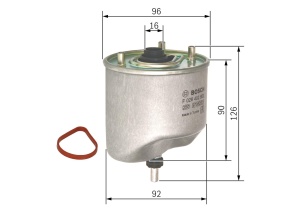 Filtru Diesel Bosch N2862, cu capacitate mare, rezistent la caldura si presiune - Img 2