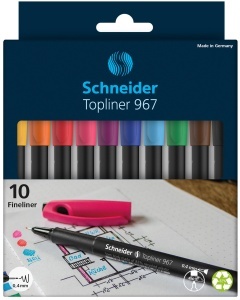 Fineliner Schneider Topliner 967, 0,4 mm, set 10 culori - Img 4