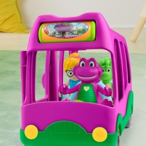 Fisher-Price Autobuz de Jucarie Barney HYG95 pentru Copii de peste 3 Ani Multicolor Figurina Inclusa - Img 6