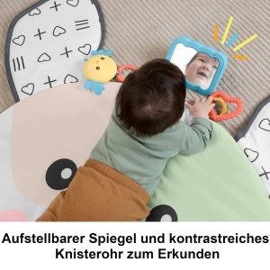 Fisher-Price HYR51 Activitati Sensoriale pentru Bebelusi Saltea de Joaca Extra-Large cu Motive Catel - Img 4