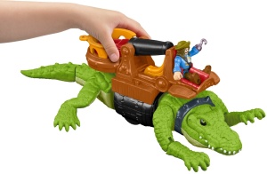 Fisher-Price Imaginext DHH63 Crocodil Interactiv cu Capitan Hook si Accesorii - Img 3