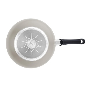 Fissler Ceratal/Aluminiu Wok (O 28 cm, 3,7 L) Tigaie ceramica acoperita cu antiaderent, margine inalta, Fabricat in Germania - Inductie, Gri - Img 4