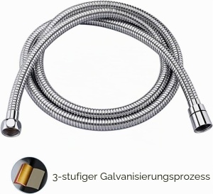 Flexibil Duschschlauch GRIFEMA 1,5m din Otel Inoxidabil, Anti-Knick, Leckfrei - Img 4