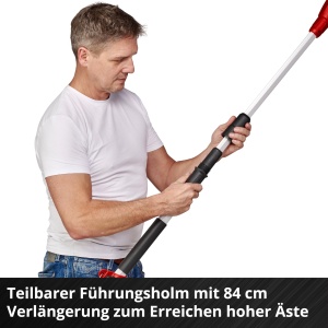 Foarfeca cu acumulator Einhell GC-LC 18/20 Li T-Solo Power X-Change (Li-Ion, 18 V, lungime bara 20 cm, cap motor cu inclinare de 30deg, tija de extensie, angrenaj metalic, fara baterie si incarcator) - Img 7