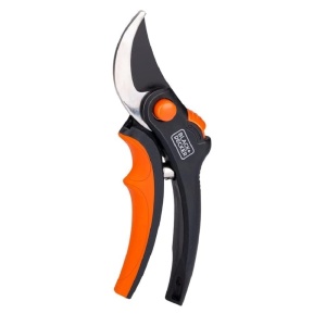 Foarfeca de gradina BLACKDECKER - Cutite din otel carbon, 13 mm, NegruPortocalie