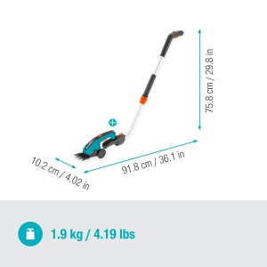 Foarfeca electrica pentru iarba Gardena ClassicCut Li, 8 cm latime, telescopica, cu LED - Img 4