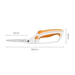 Foarfeca Fiskars Easy Action Softgrip 26 cm Lame din Otel Inoxidabil AlbPortocaliu - Img 2