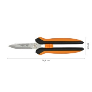 Foarfeca multifunctionala Fiskars Solid SP-320 206 cm otel inoxidabil negruportocaliu - Img 2