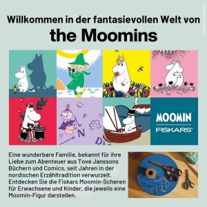Foarfeca multifunctionala Fiskars X Moomin, 21 cm, design Mumin, pentru dreptaci - Img 4