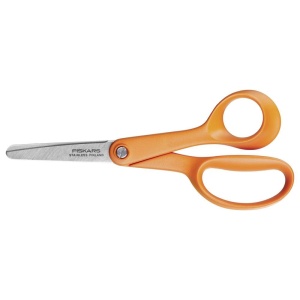 Foarfeca pentru copii Fiskars Classic, 13 cm, ergonomica, portocalie