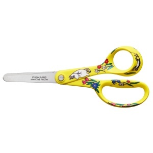 Foarfeca pentru copii Fiskars X Moomin, 13 cm, din otel inoxidabil, design Snorkfraulein