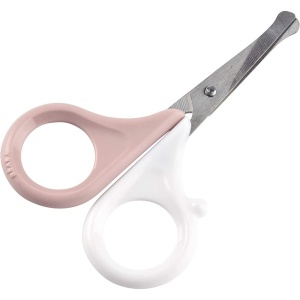 Foarfeca pentru unghii BEABA, cu varfuri rotunjite, inox, roz
