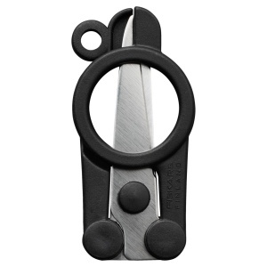 Foarfeca pliabila Fiskars ReNew, 11 cm, neagra, din otel reciclat - Img 3