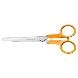 Foarfeca universala Fiskars Classic, 8.1 cm, pentru dreptaci si stangaci, portocalie