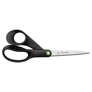 Foarfeca universala Fiskars ReNew, 21 cm, neagra, din otel reciclat - Img 1