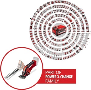 Foarfece cu fir pentru iarba si arbusti cu acumulator Einhell GE-CG 18/100 Li-Solo Power X-Change (Li-Ion, 18 V, lama de taiere a lamei de forfecare pentru iarba 100 mm, lama de forfecare pentru arbusti 200 mm, fara baterie si incarcator) - Img 2