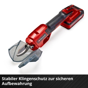 Foarfece de taiere cu acumulator Einhell GE-LS 18 Li-Solo Power X-Change (18 V, Li-Ion, grosime de pana la 28 mm, lame de bypass, comutator de siguranta, prindere moale, fara baterie si incarcator) Rosu/Negru - Img 8