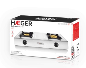 Foc de gaz Haeger Safine Plus cu 2 arzatoare din bronz, 110 mm si 90 mm - Img 3