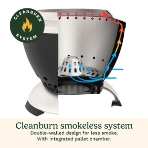 Foc de tabara Cuisinart 19 cm, ultramobil, cu suport pentru lemne si peleti - Img 2