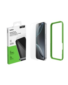 Folie de protectie din sticla Belkin pentru iPhone 17 Pro Max, rezistenta la zgarieturi, 2 bucati