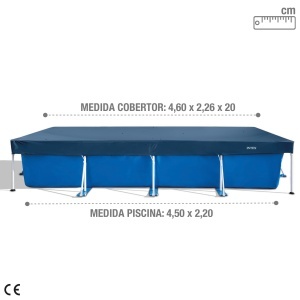 Folie pentru piscina Intex, 450 x 220 x 20 cm, culoare albastra - Img 4
