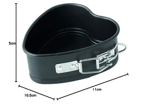 Forma de copt Dr Oetker Herz-Springform 11 cm Negru rezistenta la 230degC - Img 2
