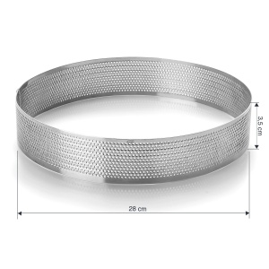 Forma de copt Lacor 68568 otel inoxidabil 1810 diametru 28 cm micro-perforata - Img 2