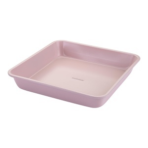 Forma de copt pentru brownie Fackelmann x Pamela Reif, 23x23x4 cm, Pastel Rosa