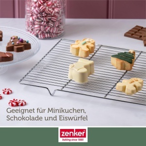 Forma de copt pentru mini prajituri Zenker The Christmas Candy Shop, 6 forme, silicon, 26 x 17 x 3 cm - Img 5