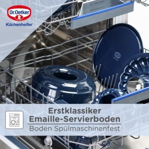 Forma pentru copt Dr Oetker Springform O 28 cm email rezistent albastru inchis margine inalta - Img 6