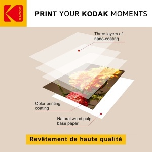 Fotopapier autoadeziv KODAK, 20 coli, A6, 120 gsm, suprafata lucioasa - Img 2