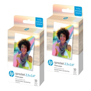 Fotopapier Zink HP Sprocket Premium, 2,3 x 3,4 inch, 50 foi, autoadeziv
