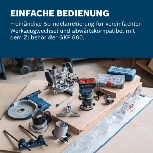 Freza de margini Bosch Professional GKF 18V-8, motor puternic, 18V, accesorii incluse - Img 4