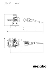 Freza metalica Metabo PFM 17, cu VTC, 3 placi de carburi - Img 2