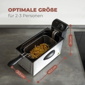Friteuza Bomann FR 2264 CB, 3L Capacitate, 2000W, Inox - Img 6