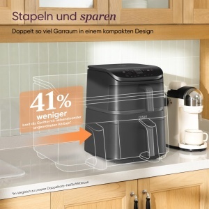 Friteuza Cosori Turbo Tower 108L Smart Dual Blaze Ceramica WLAN - Img 7