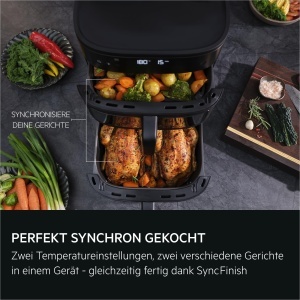 Friteuza cu aer cald AEG AAFD11B, 11L, 8 programe, design vertical - Img 9