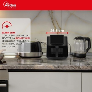 Friteuza cu aer cald Ardes ARFRYA08LV, 8 litri, negru, cu display digital - Img 6