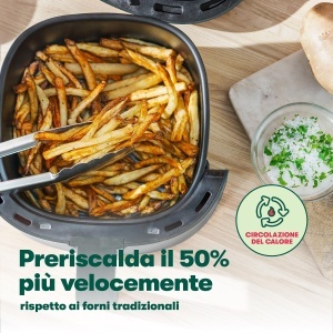 Friteuza cu aer cald BELLA 3L Manuala Negru Mat Fara Ulei Tehnologie Circular Heat - Img 7