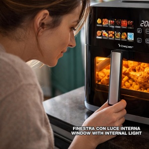 Friteuza cu aer cald BEPER P101FRI091, 9 Litri, 1800 W, Touchscreen - Img 3