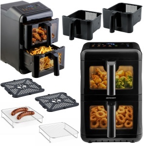 Friteuza cu aer cald Berdsen - 11,6 l, 3000 W, 9 programe, negru