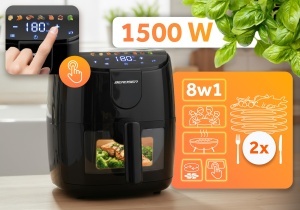 Friteuza cu aer cald Berdsen 4L, 1500W, 8 programe, touchscreen - Img 5