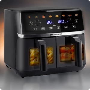 Friteuza cu aer cald Berdsen XXL 10,2L, 1700W, 8 programe - Img 7