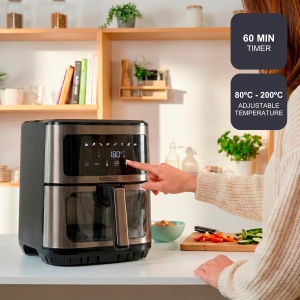 Friteuza cu aer cald BlackDecker BXAF2501E, 6.5L, 1600W, Touchscreen - Img 4