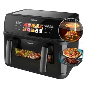 Friteuza cu aer cald Cecotec CecofryGrill Duoheat 10000, 10L, 2800W