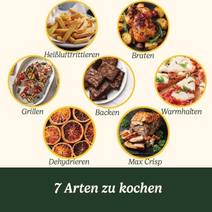 Friteuza cu aer cald Cuisinart XXL 10.4L, 2400W, 2 camere de 5.2L - Img 9