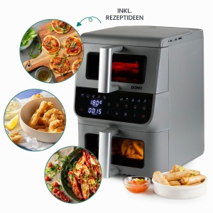 Friteuza cu aer cald DOMO DO550FR, 10L, 2500W, gri - Img 4