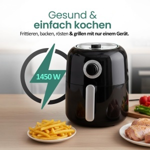 Friteuza cu aer cald Emerio AF-125770, 3.2L, 1450W, fara ulei - Img 2