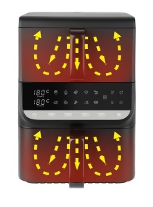 Friteuza cu aer cald Emerio AF-133542, 10L, 2500W, 2 zone de gatit, negru - Img 6