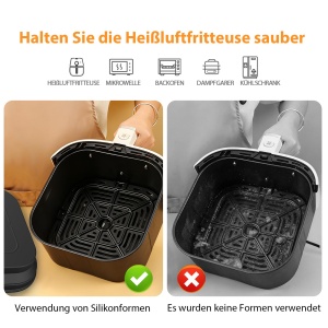 Friteuza cu aer cald GRIFEMA 2 Pack, 5-8L, Silikon, Hitzebestandig - Img 9